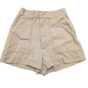 Abercrombie & Fitch Womens Y2K 4 Khaki High Waisted Utility Shorts Casual Pocket